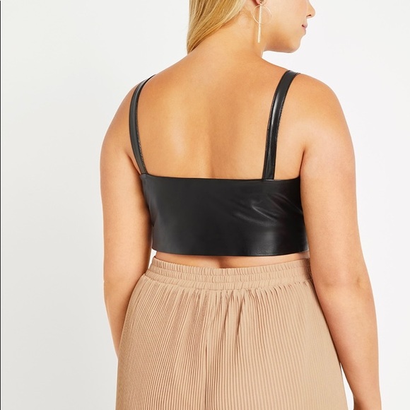 Eloquii Vegan Leather Tank, Size 14/16 - Picture 3 of 5